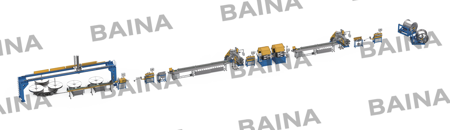 用于液压、燃油和空气制动软管的高压螺旋软管挤出生产线